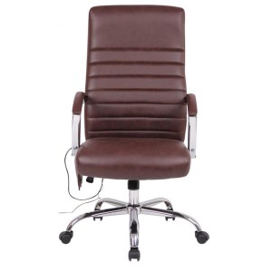 Silla de oficina VALANTY MASAJE, grueso acolchado, en piel color negro