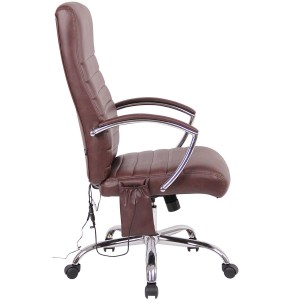 Silla de oficina VALANTY MASAJE, grueso acolchado, en piel color negro
