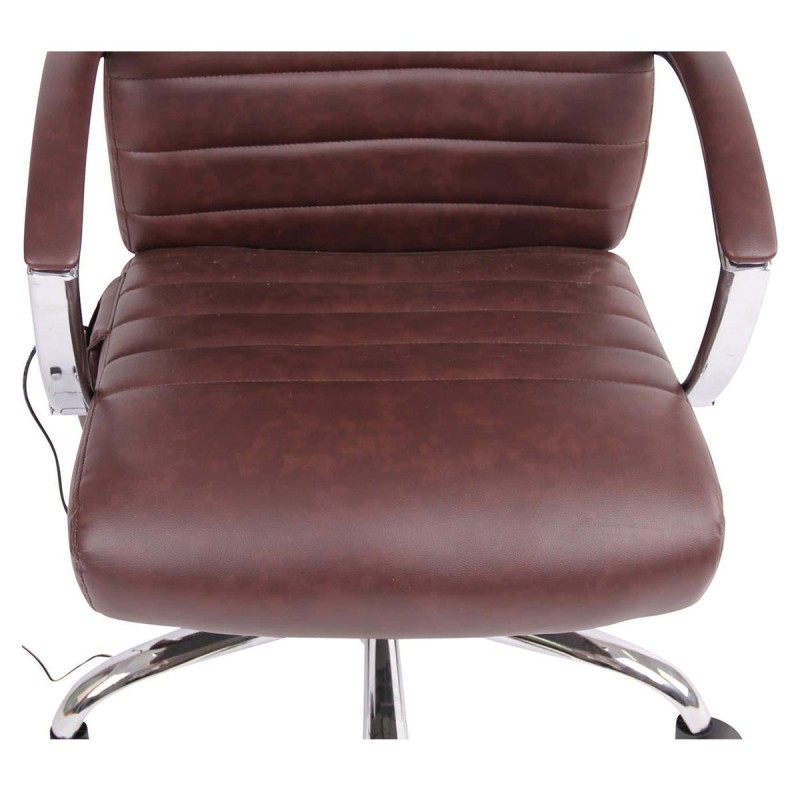 Silla de oficina VALANTY MASAJE, grueso acolchado, en piel color negro