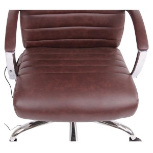 Silla de oficina VALANTY MASAJE, grueso acolchado, en piel color negro
