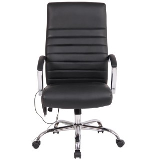 Silla de oficina VALANTY MASAJE, grueso acolchado, en piel color negro 2