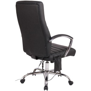 Silla de oficina VALANTY MASAJE, grueso acolchado, en piel color negro