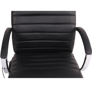 Silla de oficina VALANTY MASAJE, grueso acolchado, en piel color negro