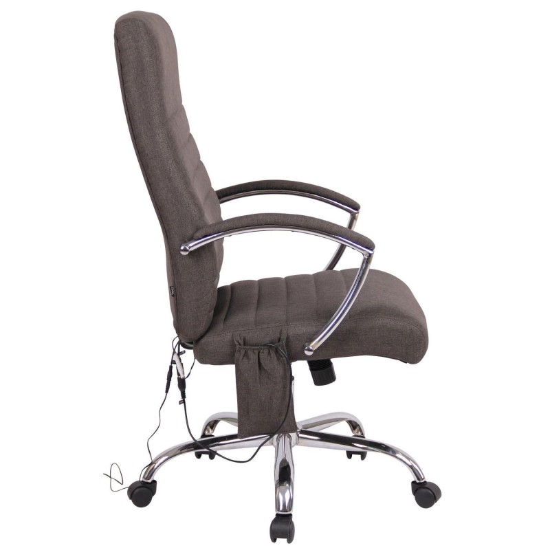 Silla de oficina VALANTY MASAJE TELA, grueso acolchado, en negro