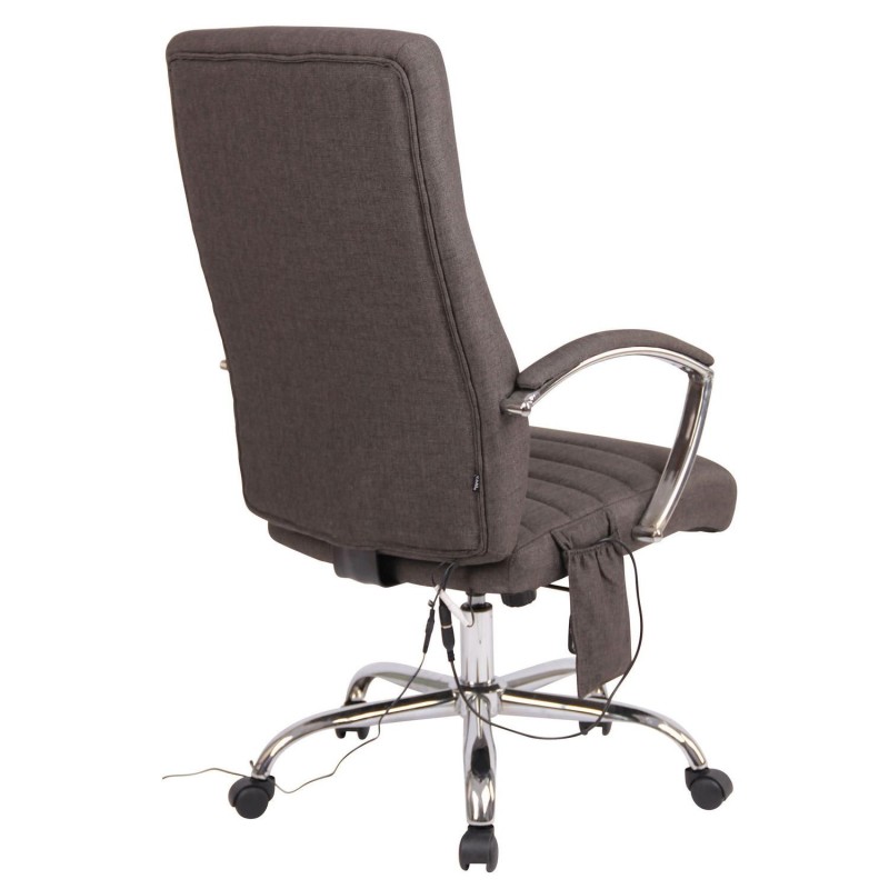 Silla de oficina VALANTY MASAJE TELA, grueso acolchado, en negro