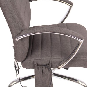 Silla de oficina VALANTY MASAJE TELA, grueso acolchado, en negro