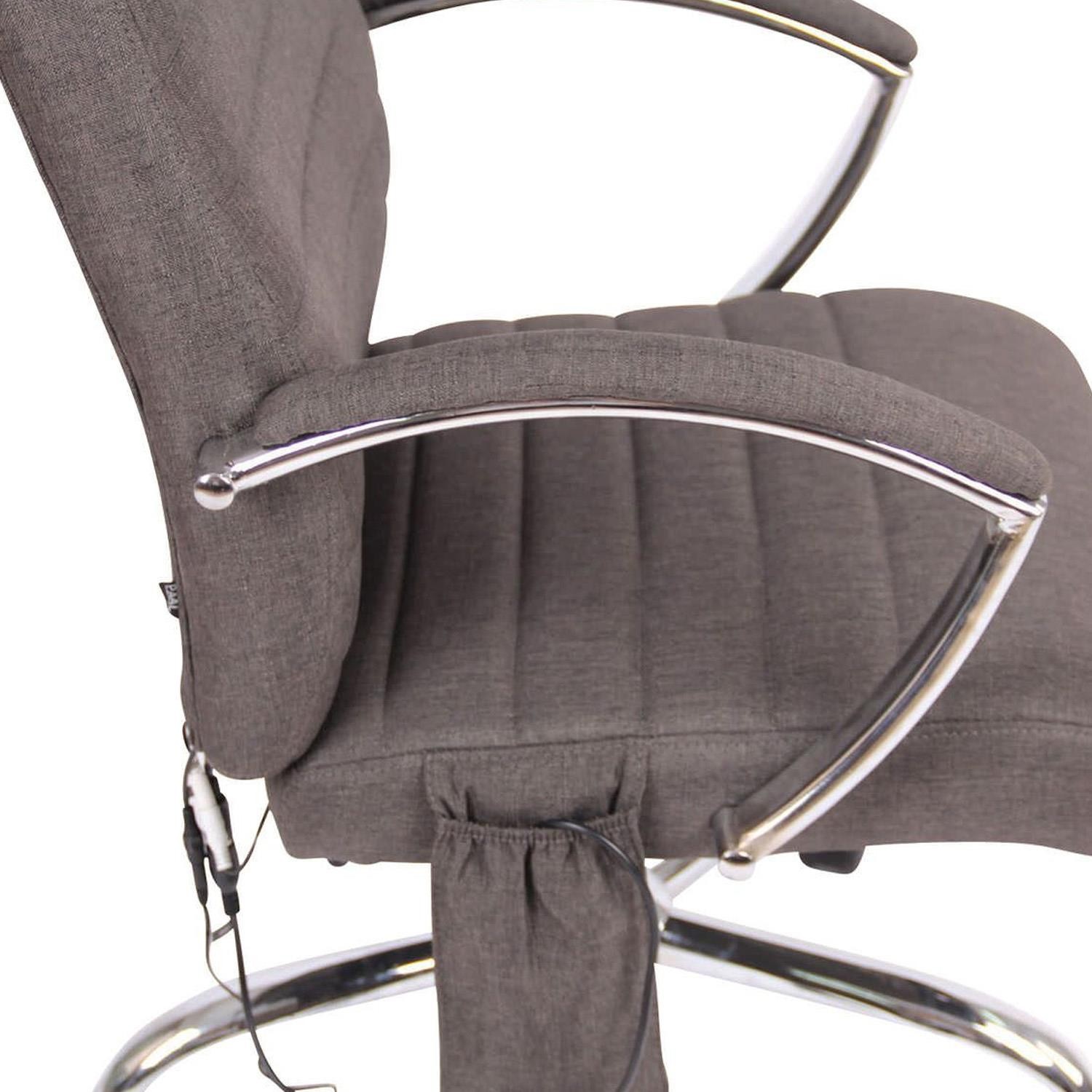 Silla de Oficina VALANTY MASAJE TELA, Grueso Acolchado, Base Metálica, en Negro