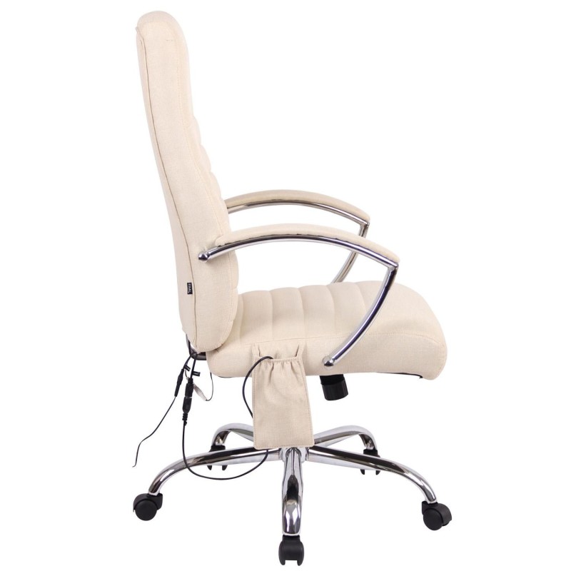Silla de oficina VALANTY MASAJE TELA, grueso acolchado, en negro
