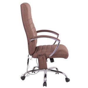 Silla de oficina VALANTY MASAJE TELA, grueso acolchado, en negro