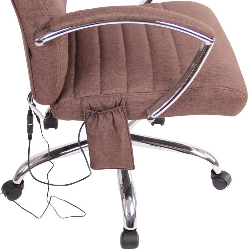Silla de oficina VALANTY MASAJE TELA, grueso acolchado, en negro