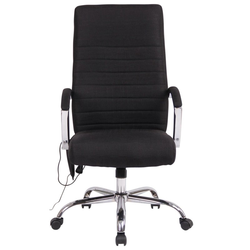 Silla de oficina VALANTY MASAJE TELA, grueso acolchado, en negro