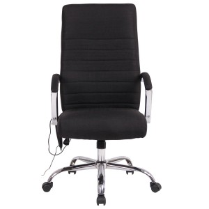 Silla de oficina VALANTY MASAJE TELA, grueso acolchado, en negro