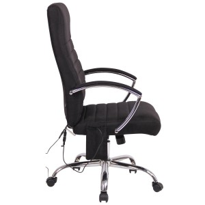 Silla de oficina VALANTY MASAJE TELA, grueso acolchado, en negro