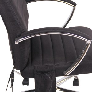 Silla de oficina VALANTY MASAJE TELA, grueso acolchado, en negro