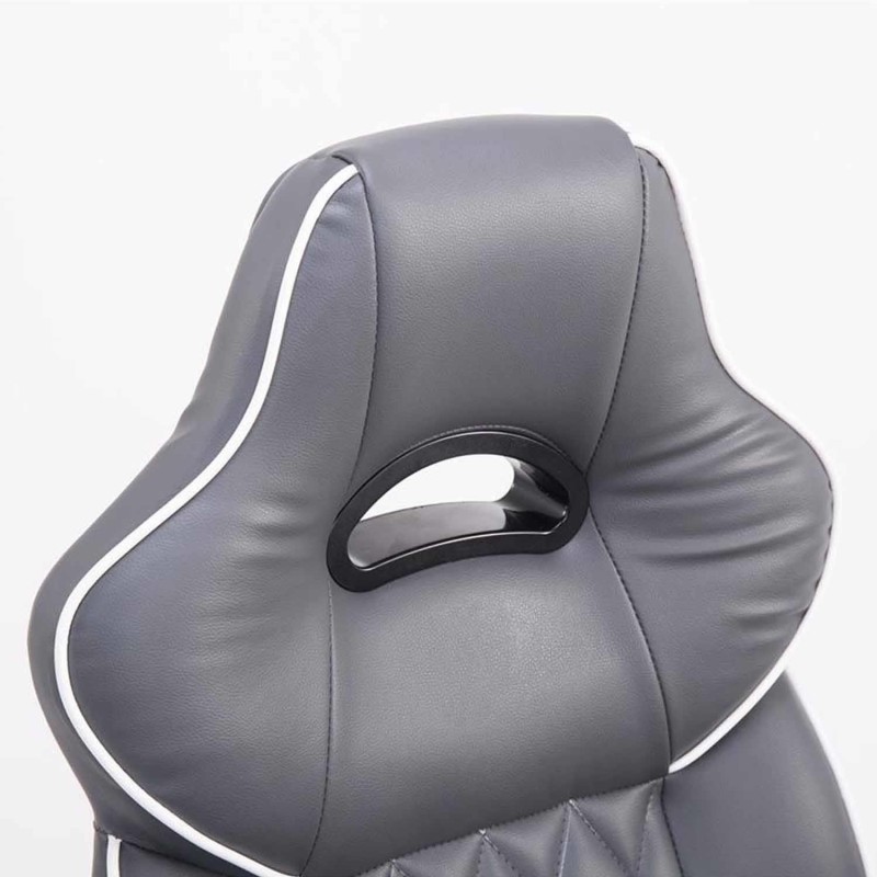 Silla Gaming LEROY en Piel color Negro