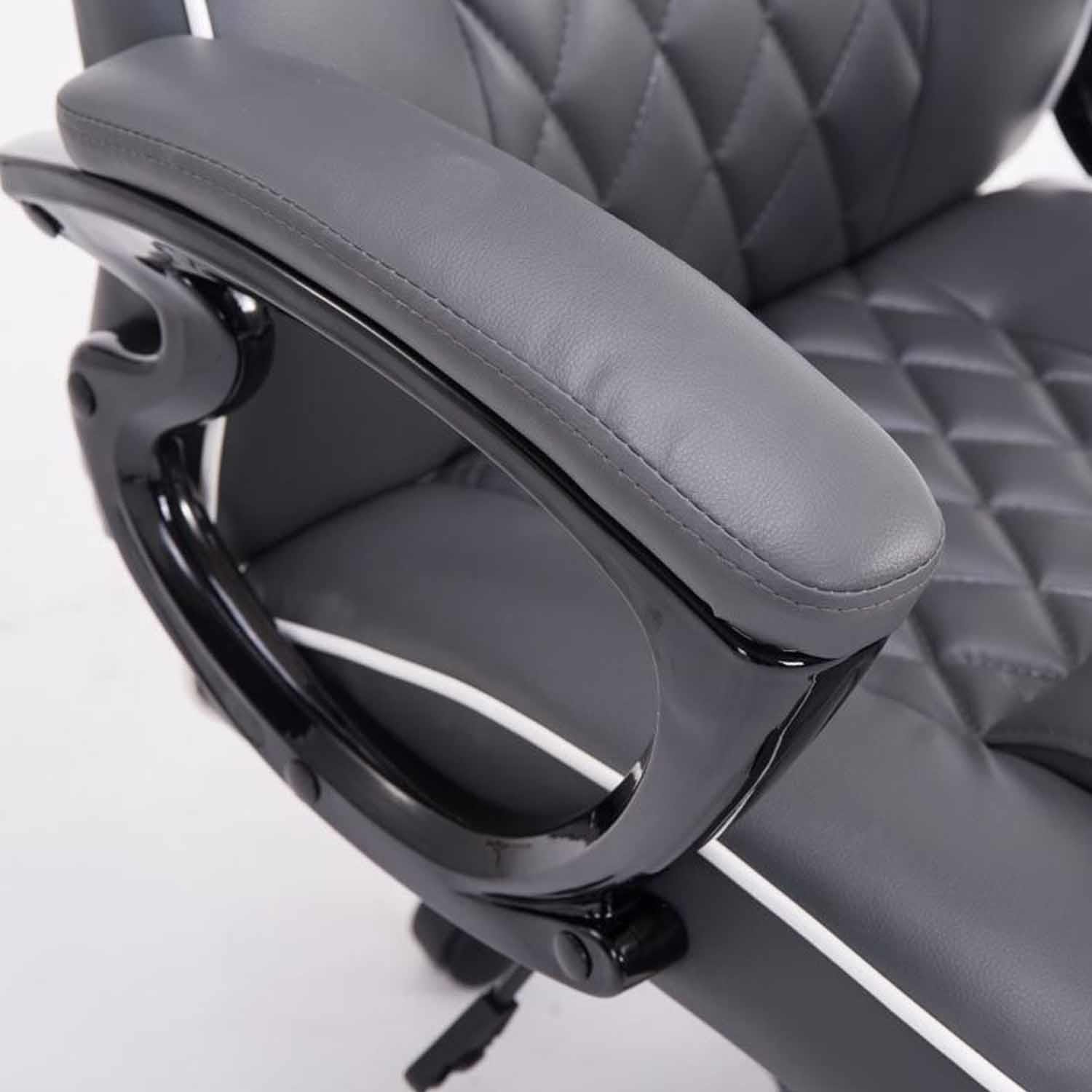 Silla Gaming LEROY, XXL, Doble Acolchado, Máxima Resistencia, en Piel color Negro