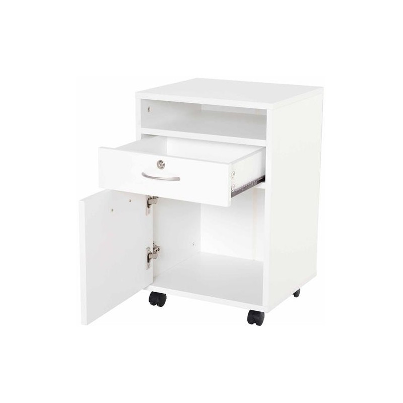Archivador con Ruedas VERSY, 40x35x60 cm, Blanco