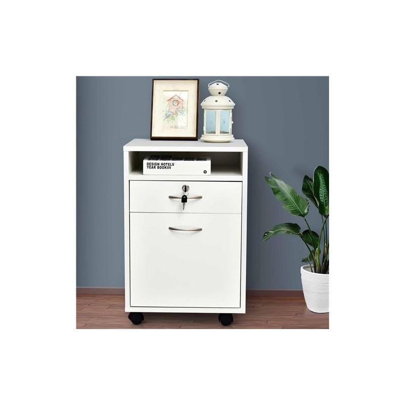 Archivador con Ruedas VERSY, 40x35x60 cm, Blanco