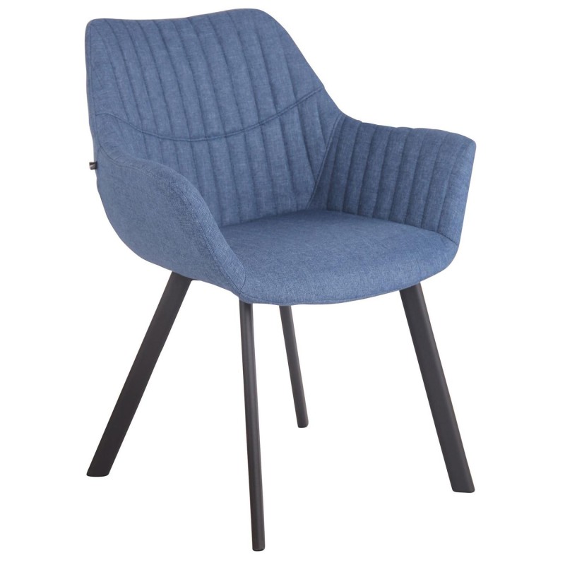Silla de Confidente MIGLIA TELA color Negro
