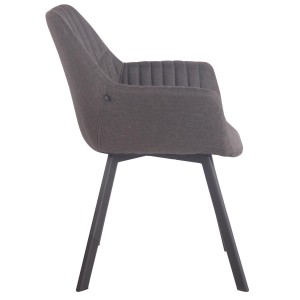 Silla de Confidente MIGLIA TELA color Negro