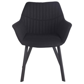 Silla de Confidente MIGLIA TELA color Negro 2
