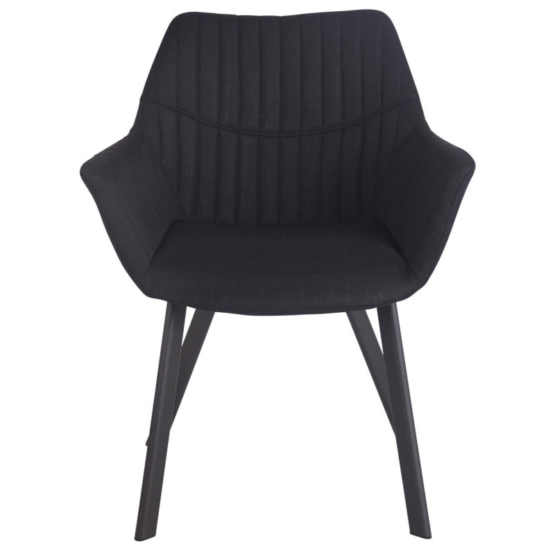 Silla de Confidente MIGLIA TELA color Negro