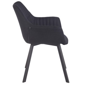 Silla de Confidente MIGLIA TELA color Negro