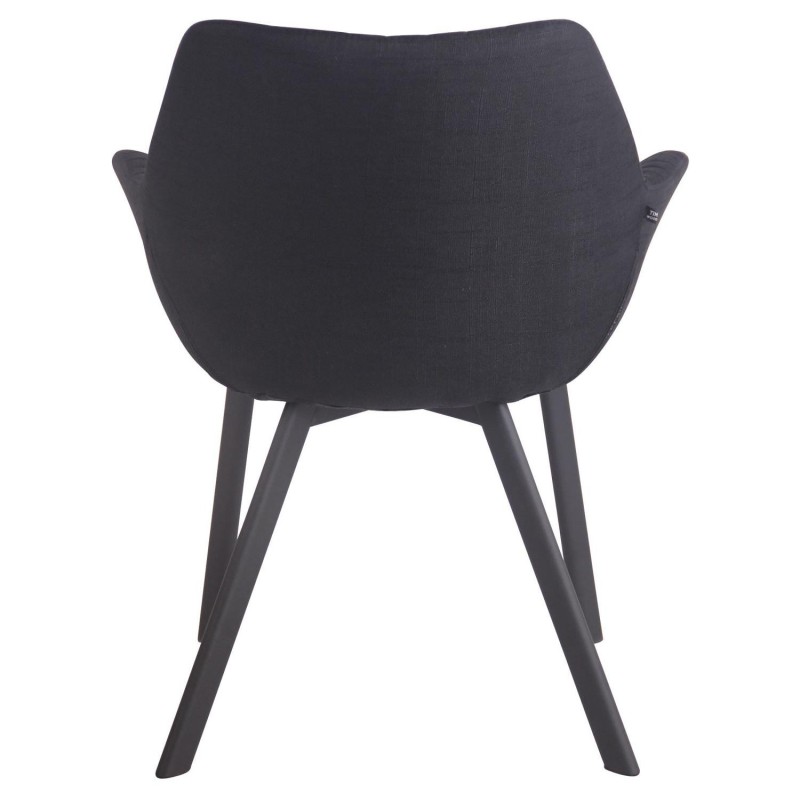 Silla de Confidente MIGLIA TELA color Negro