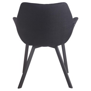 Silla de Confidente MIGLIA TELA color Negro
