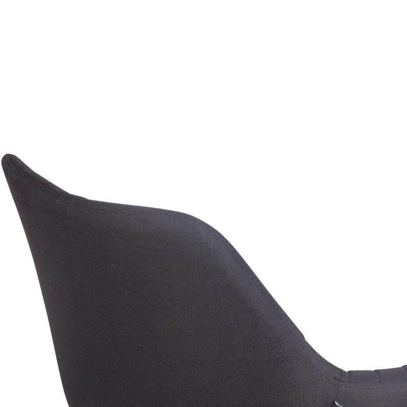 Silla de Confidente MIGLIA TELA color Negro