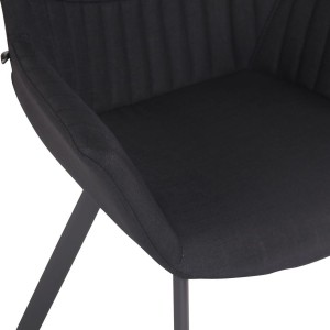 Silla de Confidente MIGLIA TELA color Negro