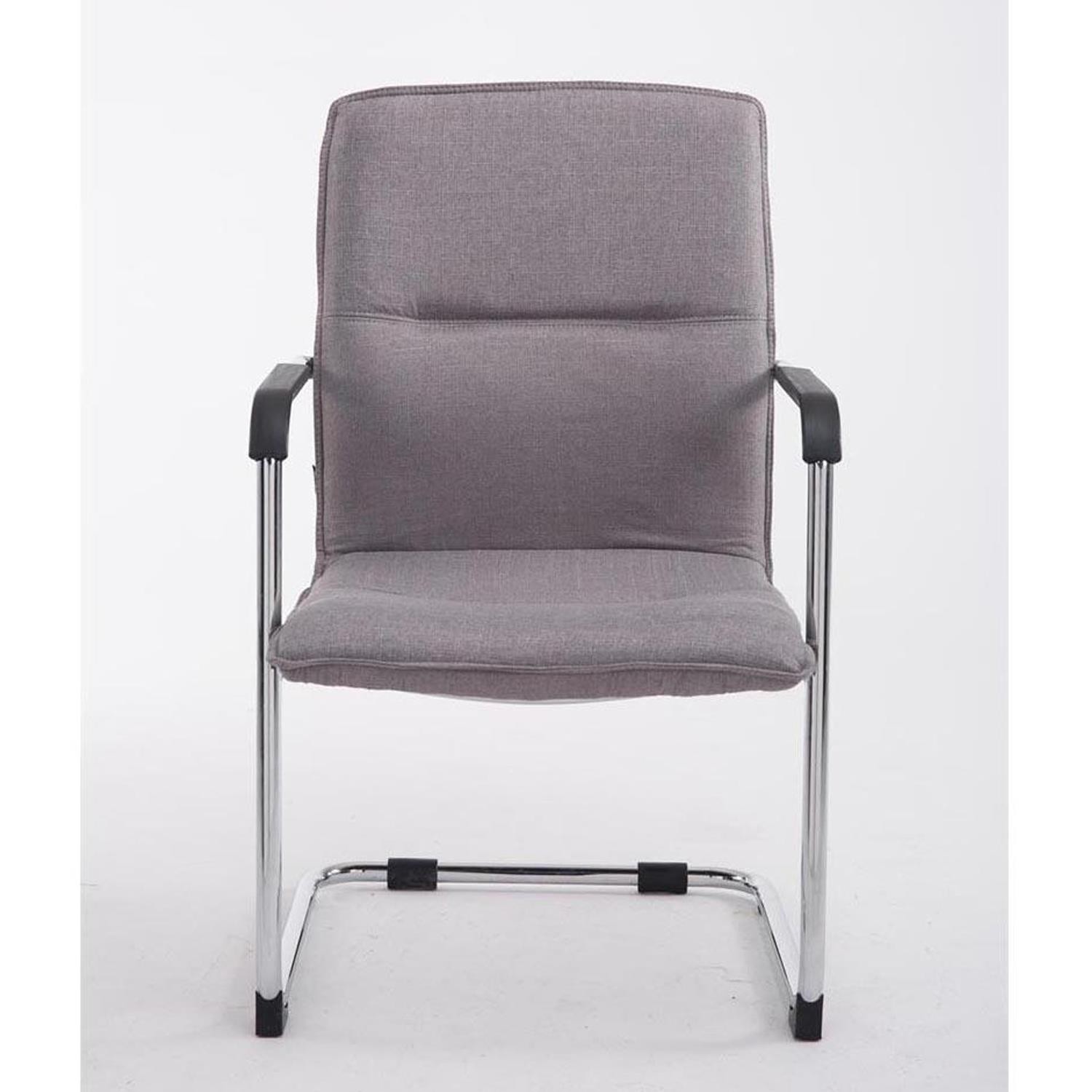 Lote de 2 Sillas de Confidente GOLIAT TELA, Estructura Metálica, Gran Acolchado y Elegante Diseño, color Crema