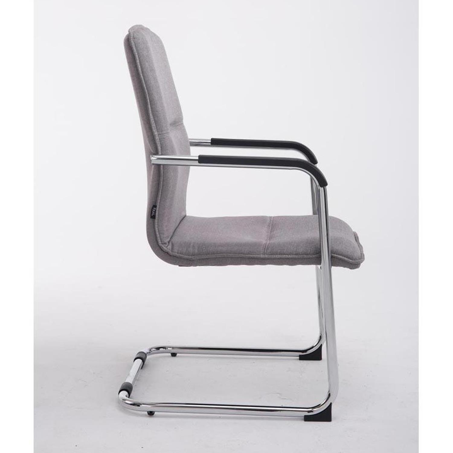 Lote de 2 Sillas de Confidente GOLIAT TELA, Estructura Metálica, Gran Acolchado y Elegante Diseño, color Crema