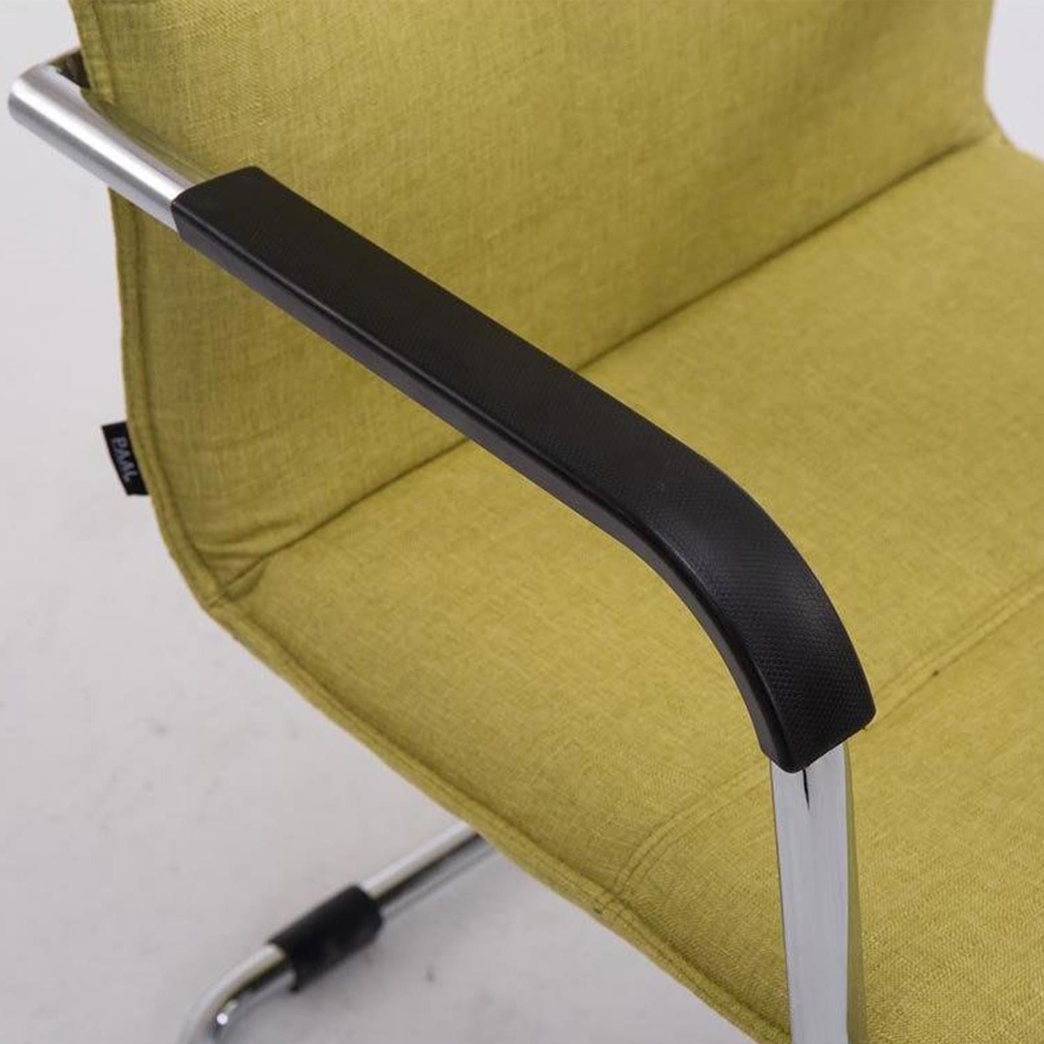 Lote de 2 Sillas de Confidente GOLIAT TELA, Estructura Metálica, Gran Acolchado y Elegante Diseño, color Crema