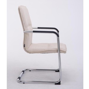Lote de 2 Sillas de Confidente GOLIAT TELA en color Crema