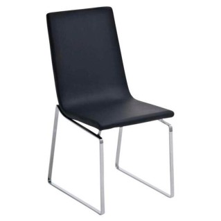 Silla de Confidente VILLANOVA, diseño único, en Piel color Negro