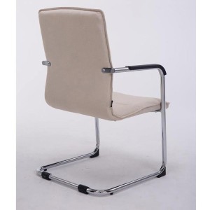 Lote de 2 Sillas de Confidente GOLIAT TELA en color Crema