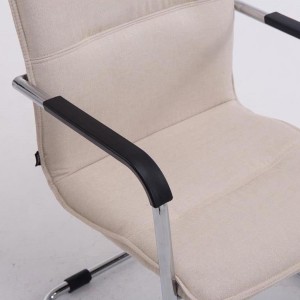 Lote de 2 Sillas de Confidente GOLIAT TELA en color Crema