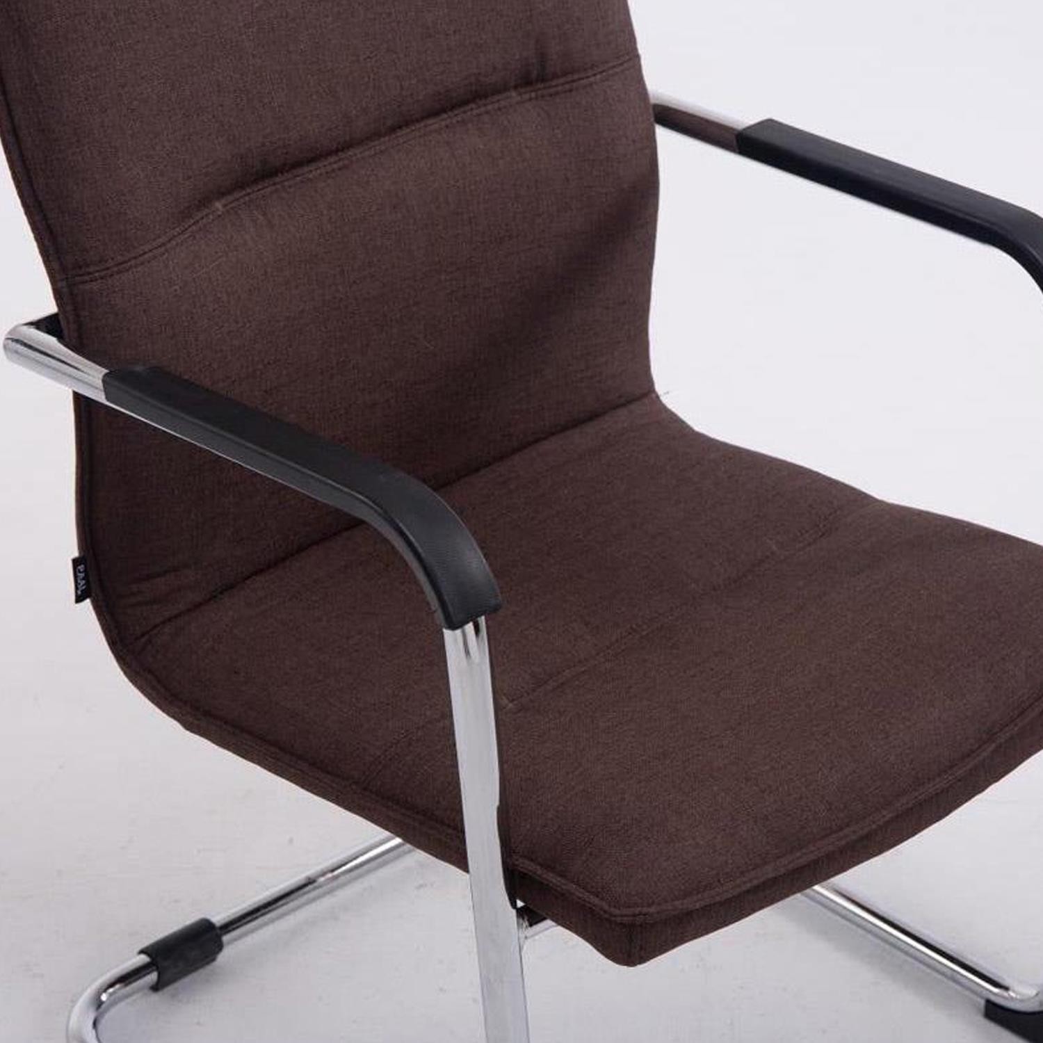 Lote de 2 Sillas de Confidente GOLIAT TELA, Estructura Metálica, Gran Acolchado y Elegante Diseño, color Crema