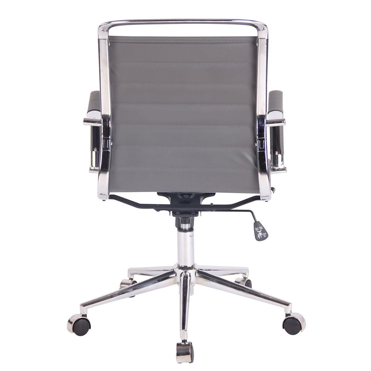 Silla de Oficina ZURICH, Diseño Elegante, Estructura Metálica, en Piel color Negro