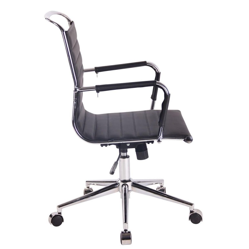 Silla de oficina ZURICH en Piel color Negro