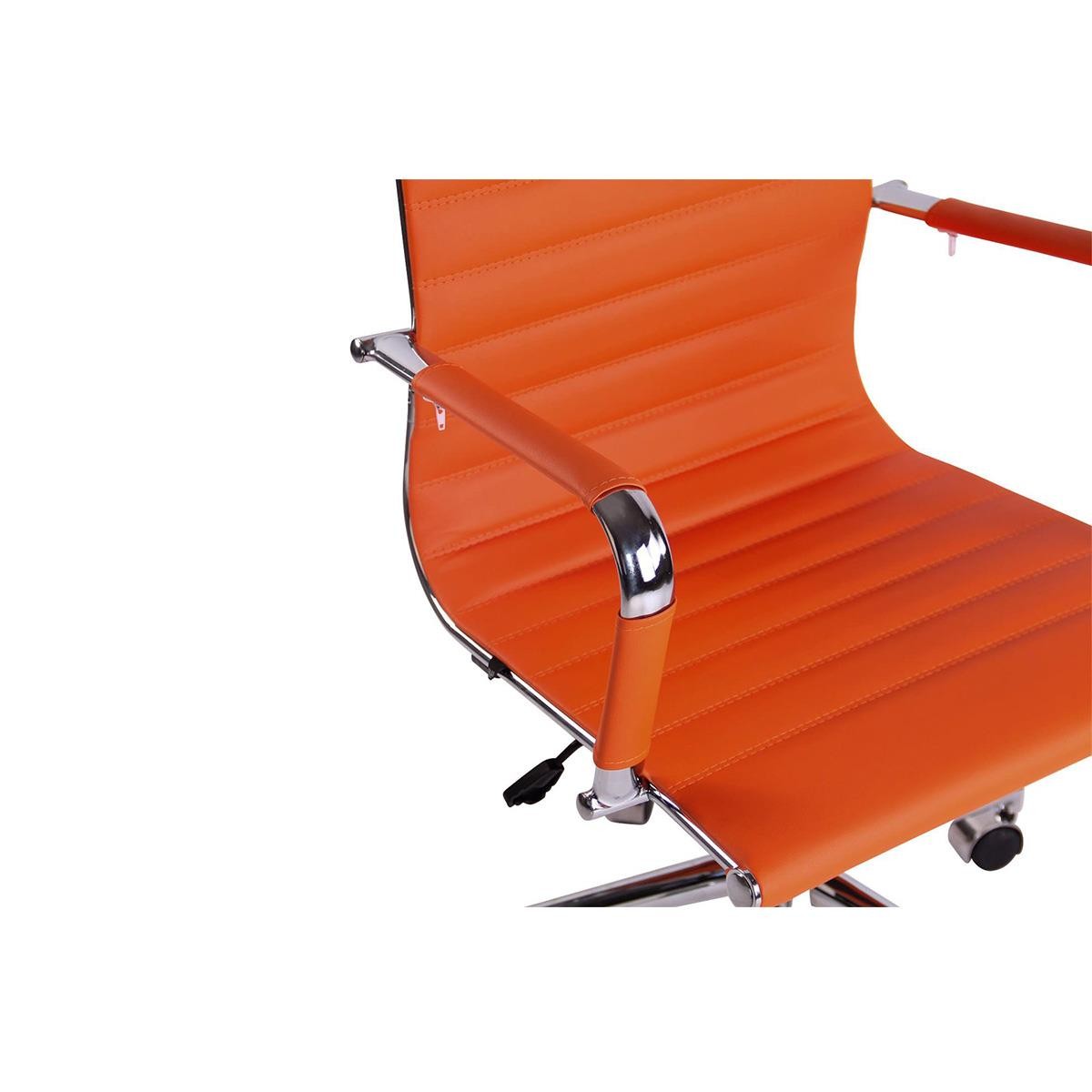 Silla de Oficina ZURICH, Diseño Elegante, Estructura Metálica, en Piel color Negro