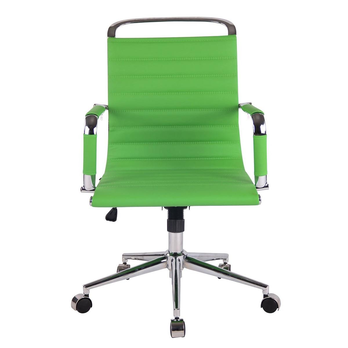 Silla de Oficina ZURICH, Diseño Elegante, Estructura Metálica, en Piel color Negro