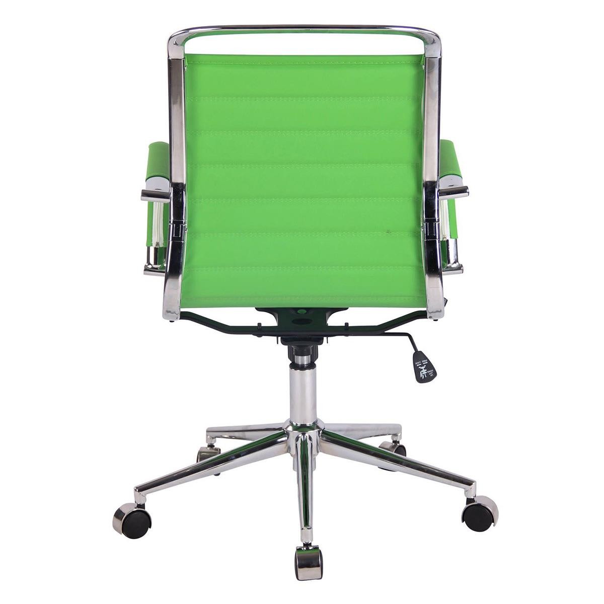 Silla de Oficina ZURICH, Diseño Elegante, Estructura Metálica, en Piel color Negro