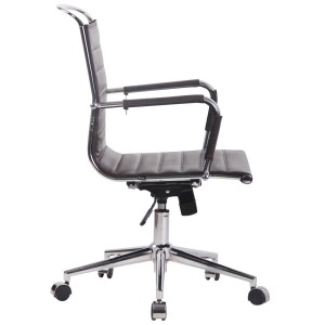 Silla de oficina ZURICH en Piel Natural color Negro
