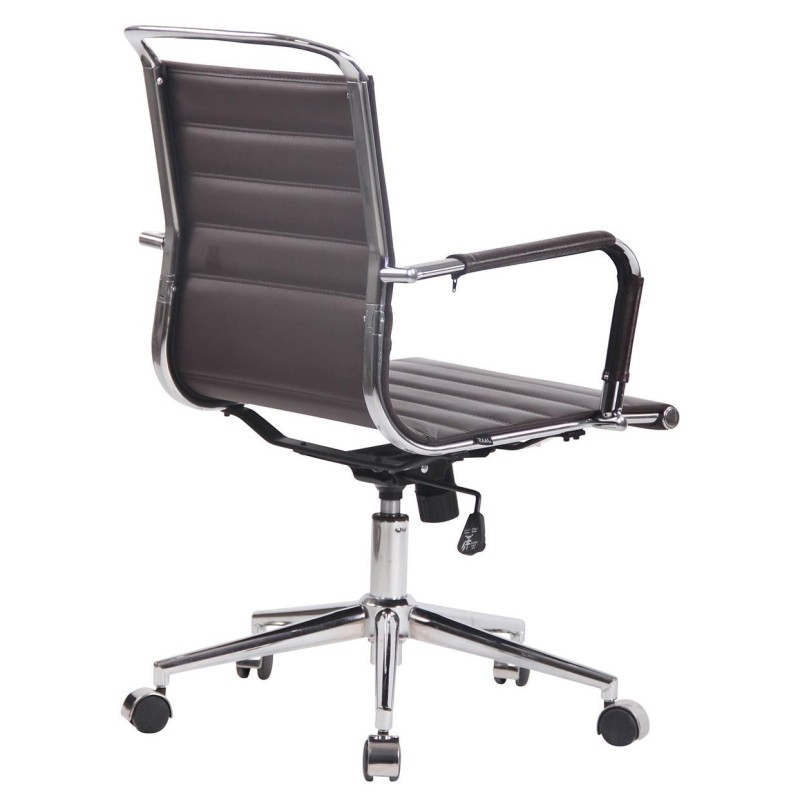 Silla de oficina ZURICH en Piel Natural color Negro