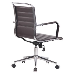 Silla de oficina ZURICH en Piel Natural color Negro