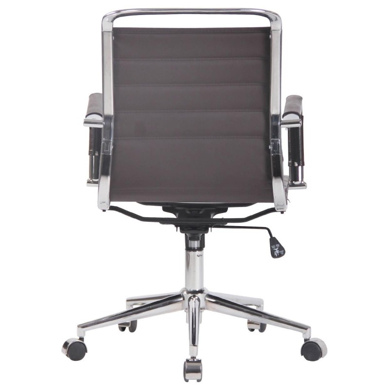 Silla de oficina ZURICH en Piel Natural color Negro
