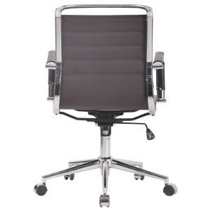 Silla de oficina ZURICH en Piel Natural color Negro