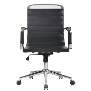 Silla de oficina ZURICH en Piel Natural color Negro 2